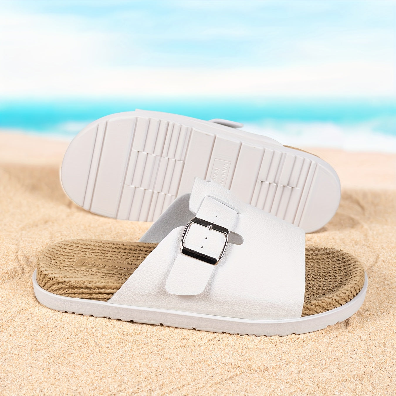 Herren Pantoletten Slip-On Sandalen mit verstellbarem Riemen – Komfort und Stil für Alltag und Freizeit