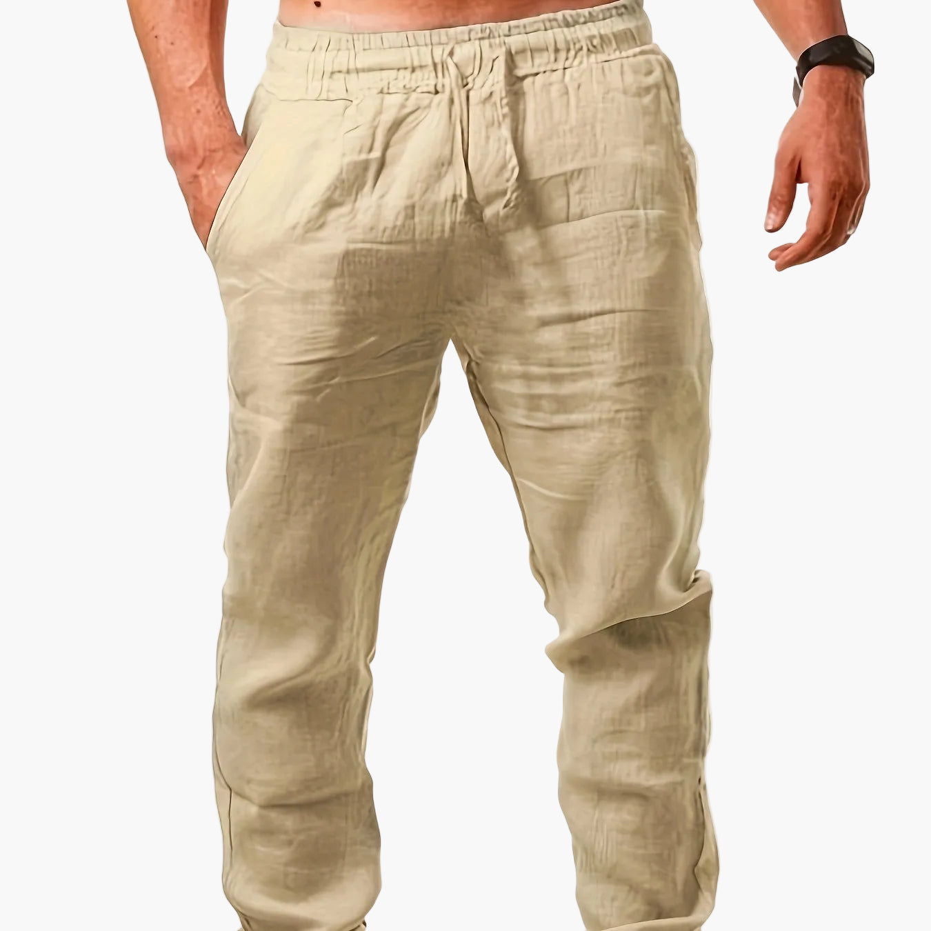 Herren Freizeithose mit Kordelzug – Leichte Sommerhose, Bequemer Schnitt, Perfekt für Alltag & Urlaub