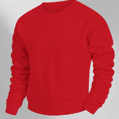 Herren Basic Rundhals Sweatshirt – Klassischer Look für Alltag & Freizeit