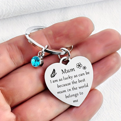 Damen Schlüsselanhänger Herz – Muttertagsgeschenk mit Gravur für Mütter, Liebe & Dankbarkeit
