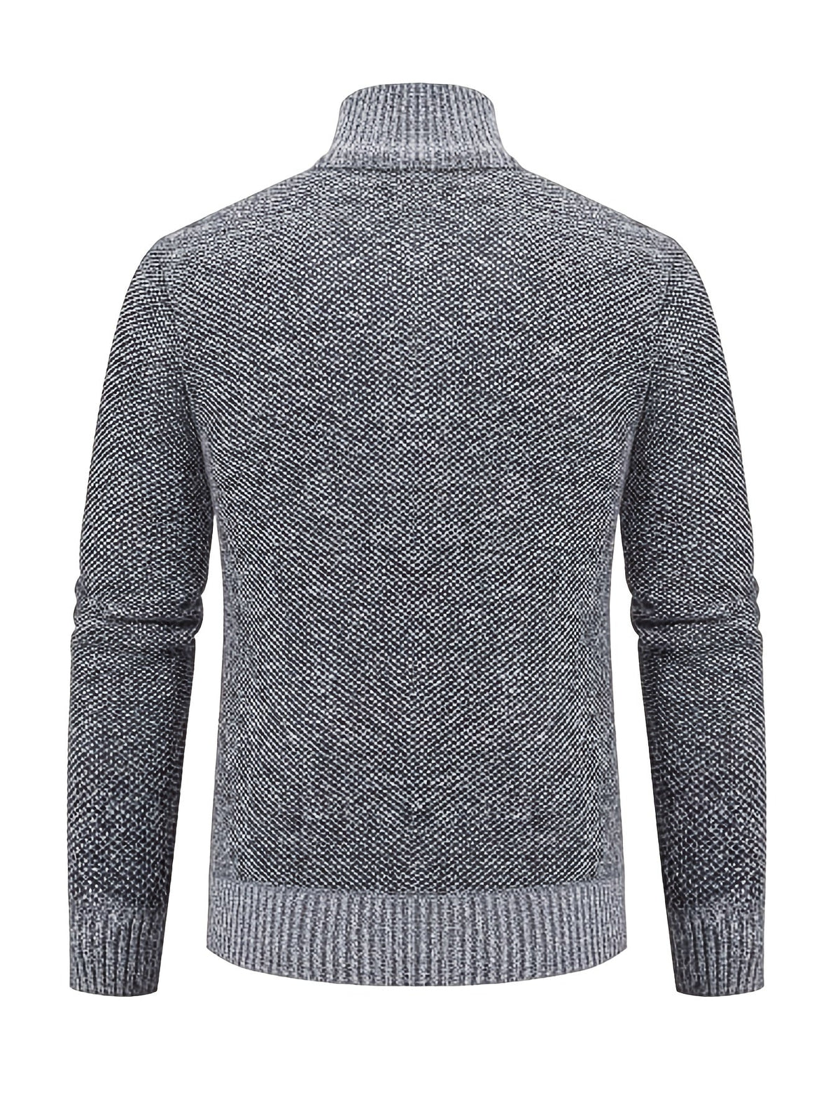 Herren Strickjacke Reißverschluss Stehkragen Geometrisches Muster Warm