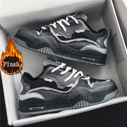 Chunky Sneaker mit Plüschfutter und Schnürung, Herren & Unisex
