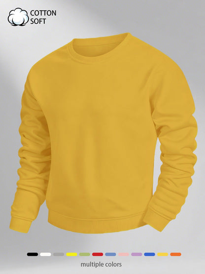 Herren Basic Rundhals Sweatshirt – Klassischer Look für Alltag & Freizeit