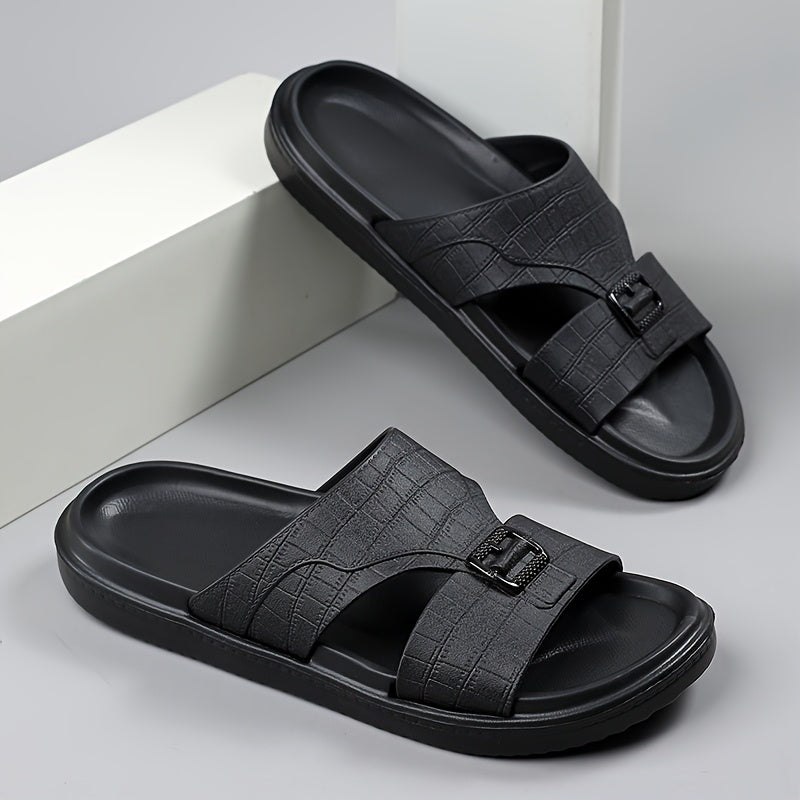 Herren Komfort-Slides mit Schnallen-Detail – Modernes Design für Alltag und Freizeit