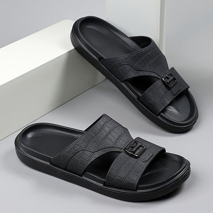Herren Komfort-Slides mit Schnallen-Detail – Modernes Design für Alltag und Freizeit