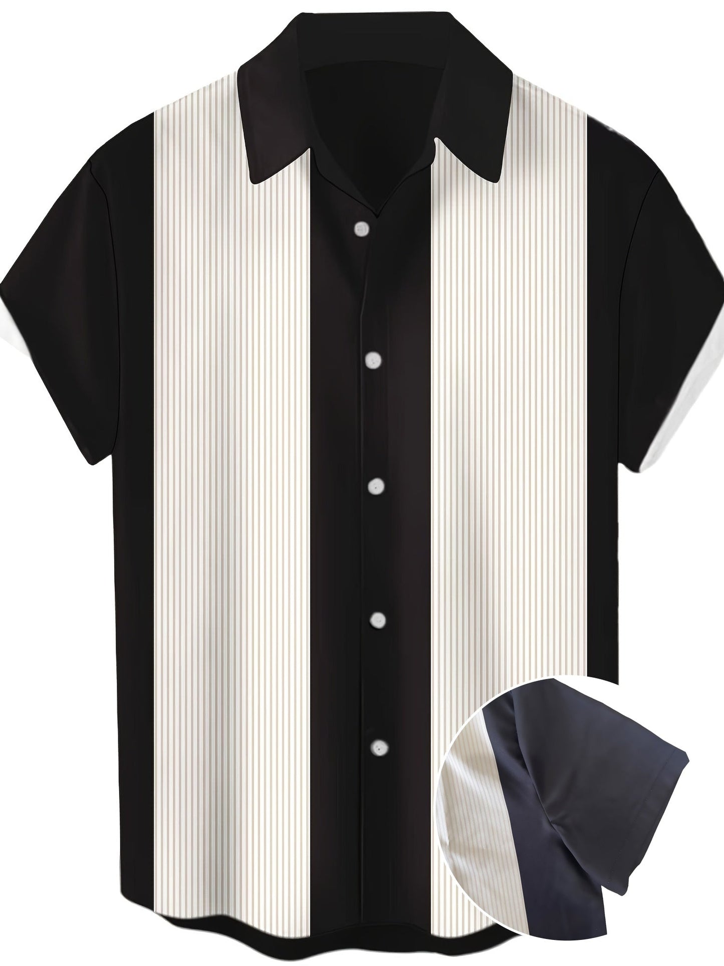 Herren Bowlinghemd im Retro-Stil für Freizeit und Sommer