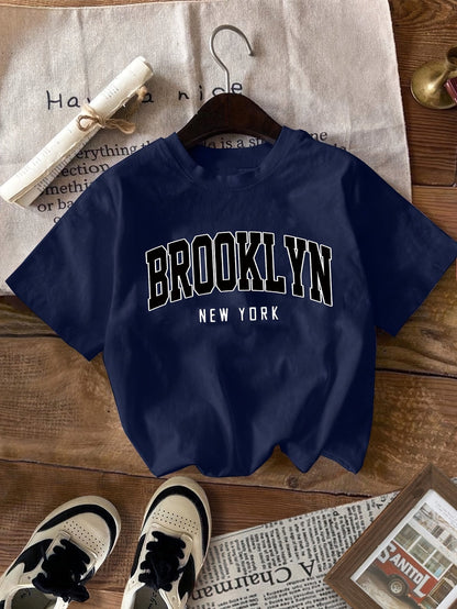 Damen Brooklyn New York Streetstyle T-Shirt für Freizeit und Urban Fashion