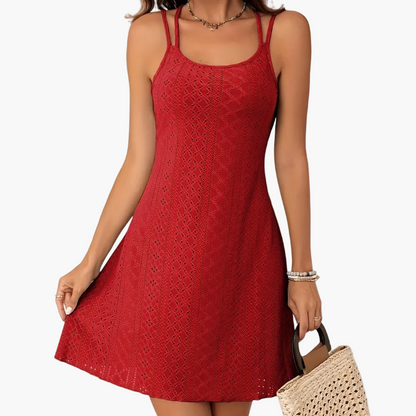 Damen Sommer A-Linienkleid mit Doppelträgern – Elegantes Freizeitkleid für Alltag & Urlaub