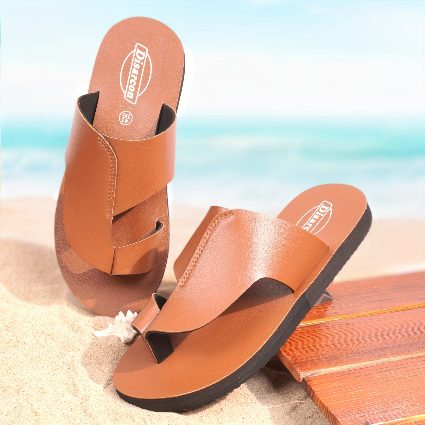 Herren Vintage Zehentrenner Sandalen – Bequeme Sommerschuhe für Freizeit & Strand