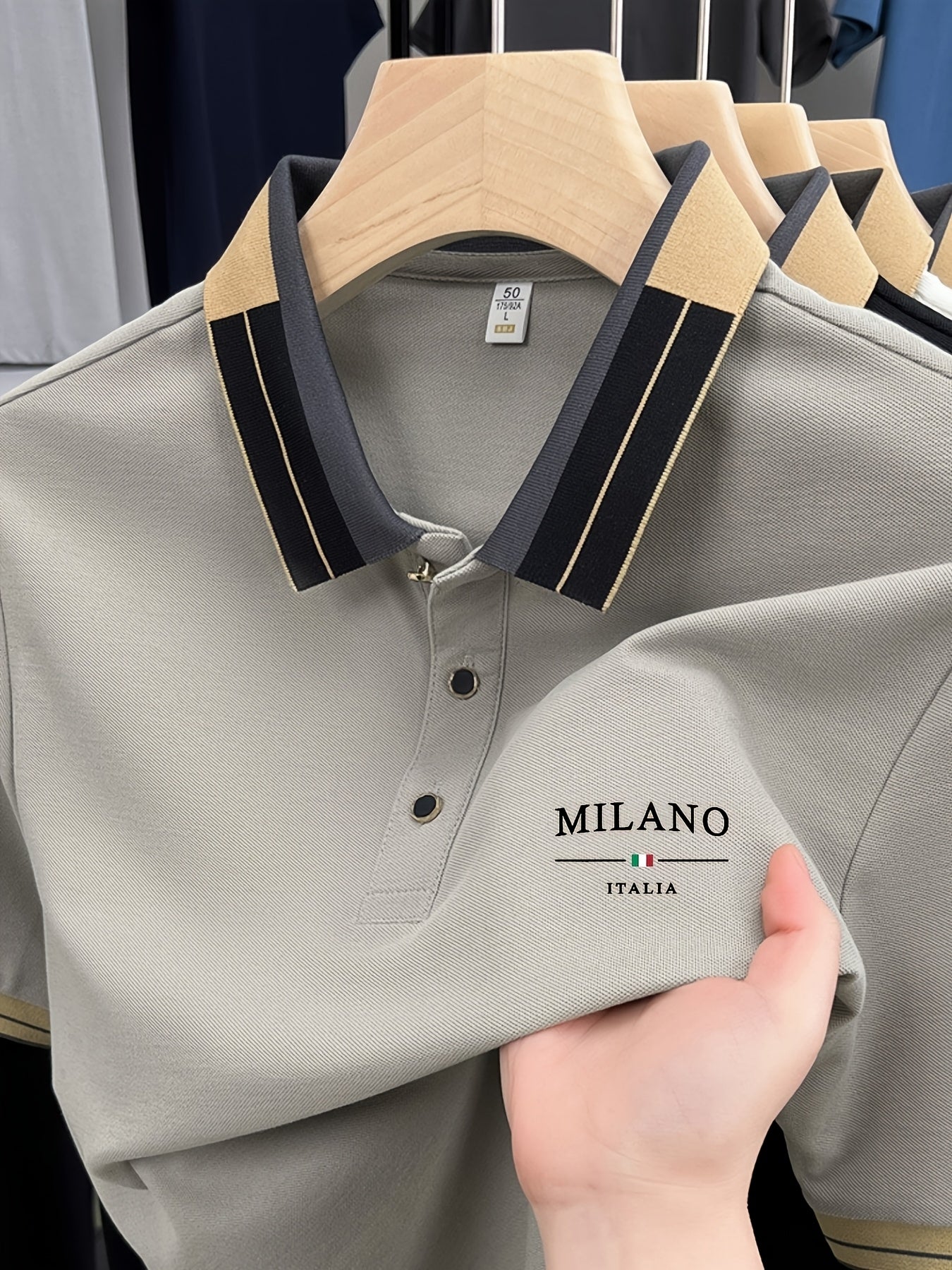 Herren Polohemd Milano Italia – Elegantes Freizeit-Poloshirt mit modernem Kragen