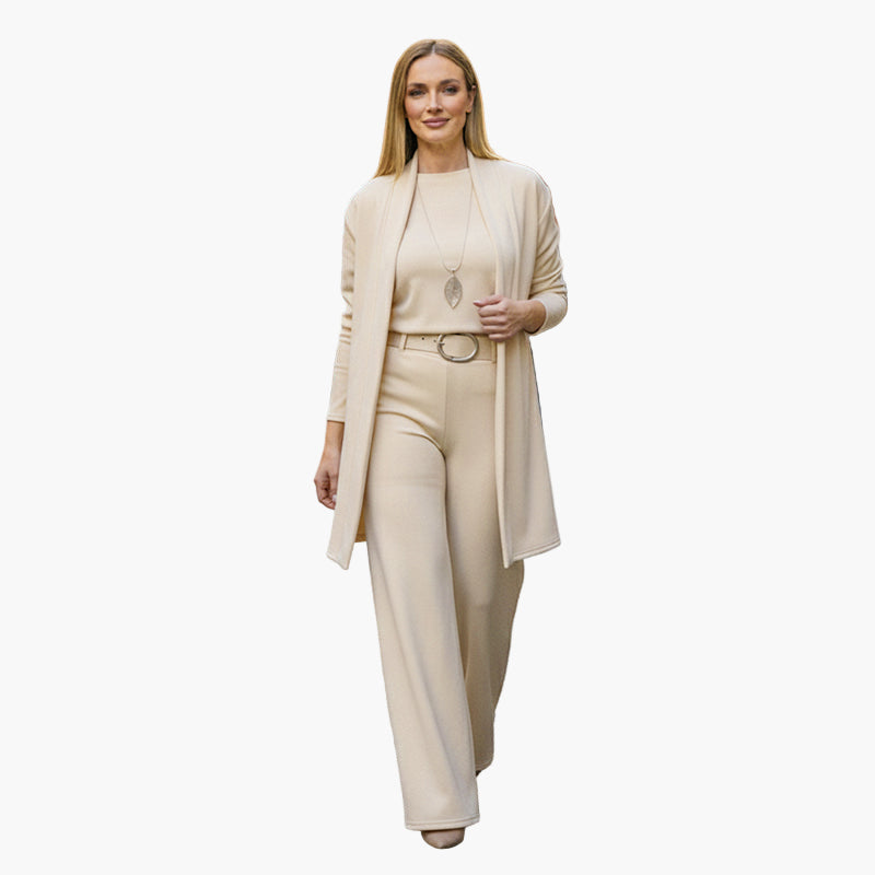 Damen Elegantes Dreiteiliges Business- & Freizeithosenanzug-Set – Modernes Büro-Outfit & Stilvolle Alltagsmode