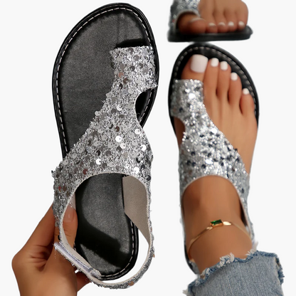 Damen Sandalen Sommer Bequem Offener Zeh Freizeit Minimalistischer Stil
