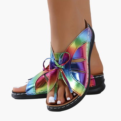 Damen Komfort-Sandalen mit Schleife – Bequeme Sommerschuhe für Alltag und Freizeit