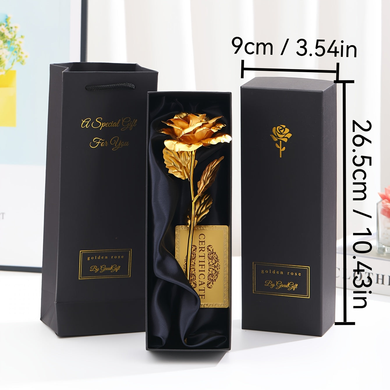 Muttertag Geschenk Deko-Rose im Luxus-Geschenkset für Damen – Ewige Kunstrose als stilvolles Präsent