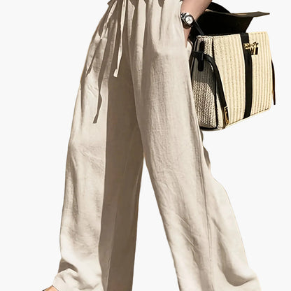 Damen Weite Sommerhose mit Kordelzug – Eleganter Freizeit-Stil für Alltag und Urlaub