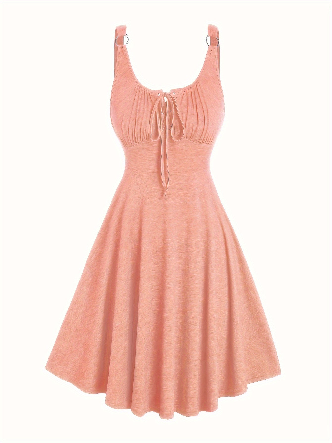Damen Skaterkleid mit Schnürung – Freizeitkleid für Alltag und Urlaub