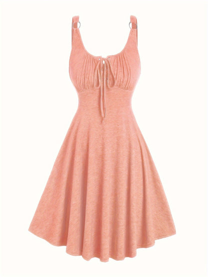 Damen Skaterkleid mit Schnürung – Freizeitkleid für Alltag und Urlaub