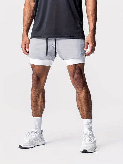 Herren Trainingsshorts 2-in-1 Performance Fitness Laufshorts