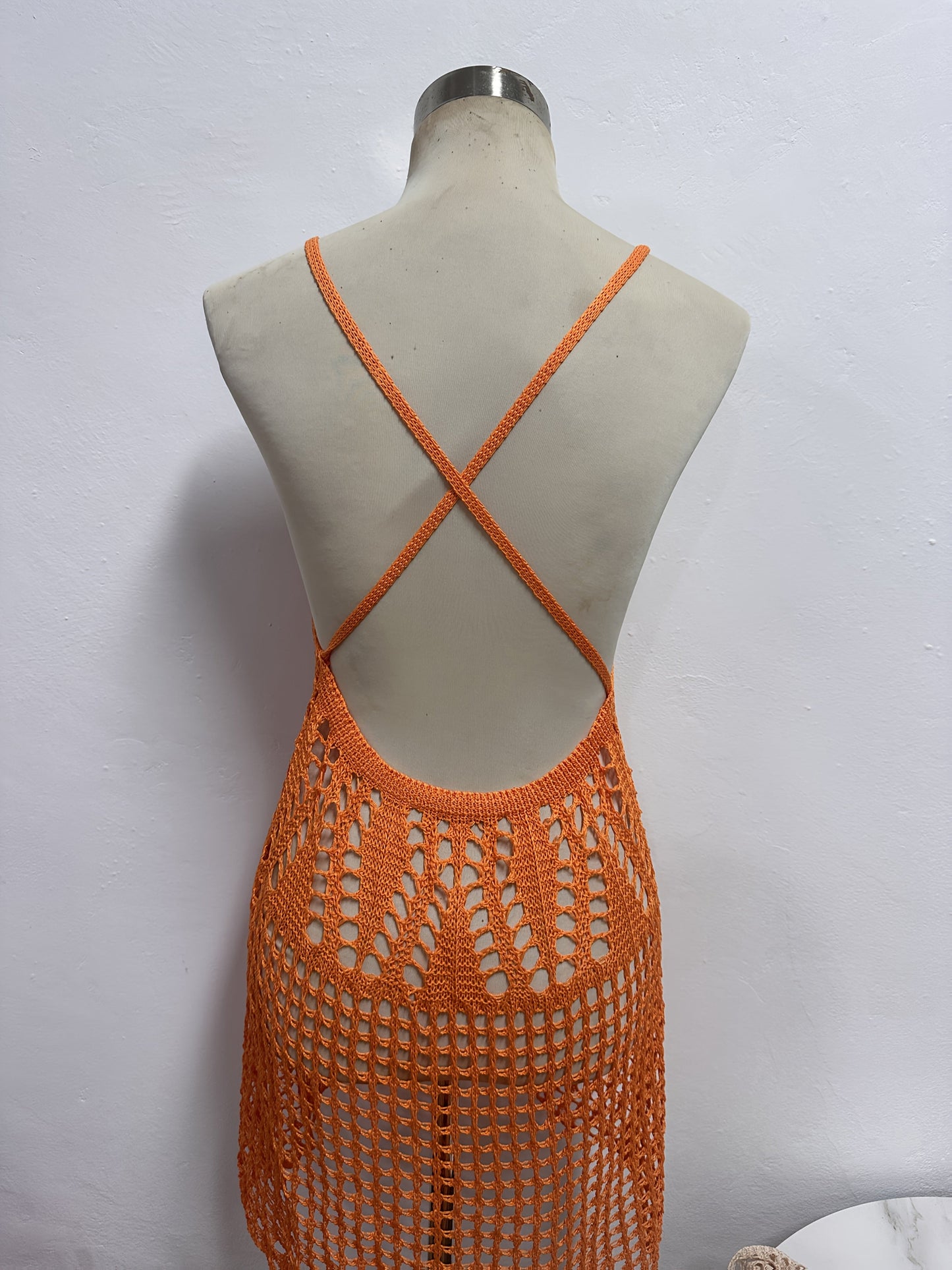 Damen Häkel Strandkleid Badeanzug Cover-Up – Sommer Strandmode, Sexy Netz Tunika