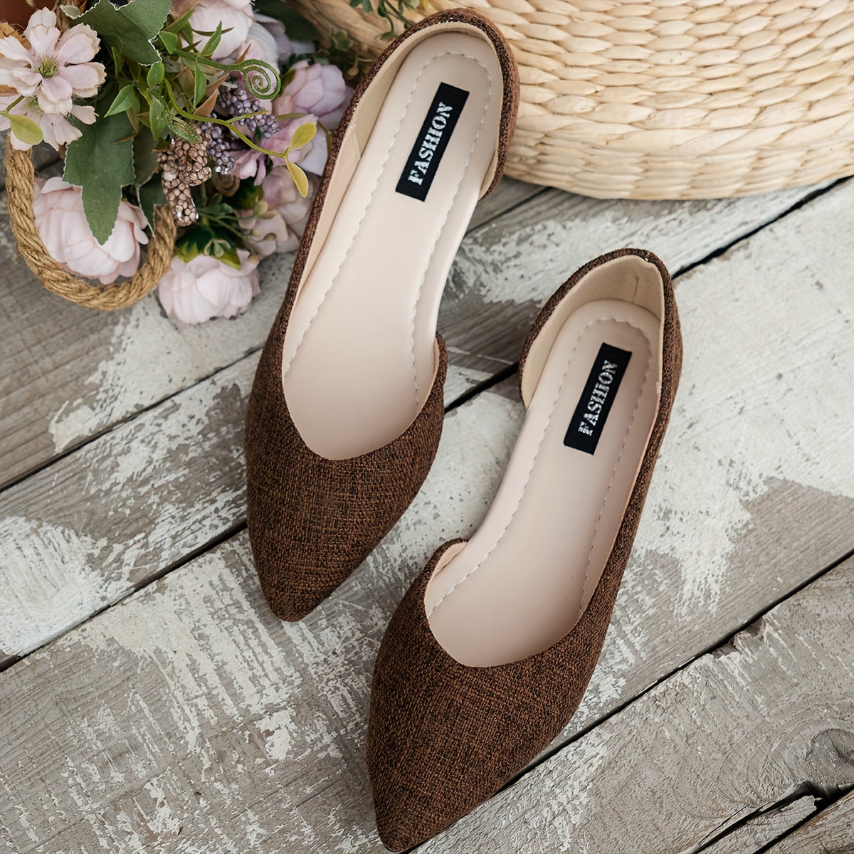 Damen Elegante Ballerinas mit Spitze – Klassische Flats für Alltag und Büro