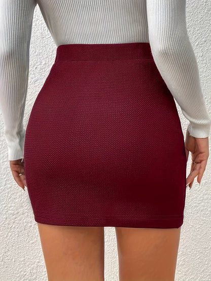 Damen Minirock Elegant Modern mit Wickeloptik – Perfekt für Büro und Freizeit