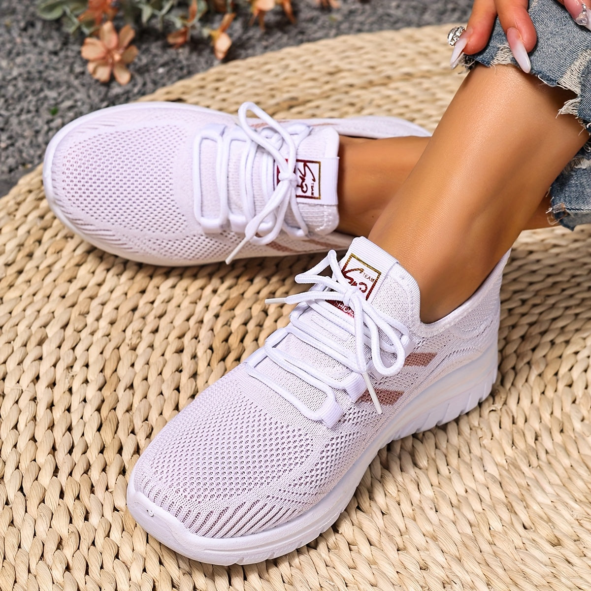 Damen Komfort Freizeit-Sneaker mit modernem Strickdesign und federleichter Sohle – Ideal für Alltag & Sport