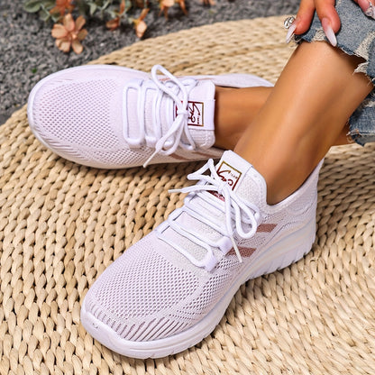 Damen Komfort Freizeit-Sneaker mit modernem Strickdesign und federleichter Sohle – Ideal für Alltag & Sport