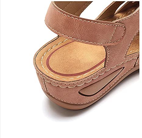 Damen Komfort-Sandalen Slip-On mit Keilabsatz – Bequeme Freizeitschuhe für Alltag und Reisen