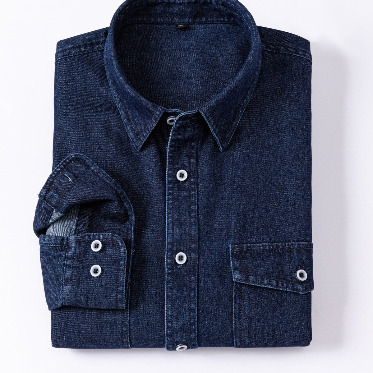 Jeanshemd Herren Langarm Regular Fit Denim-Hemd mit Brusttasche