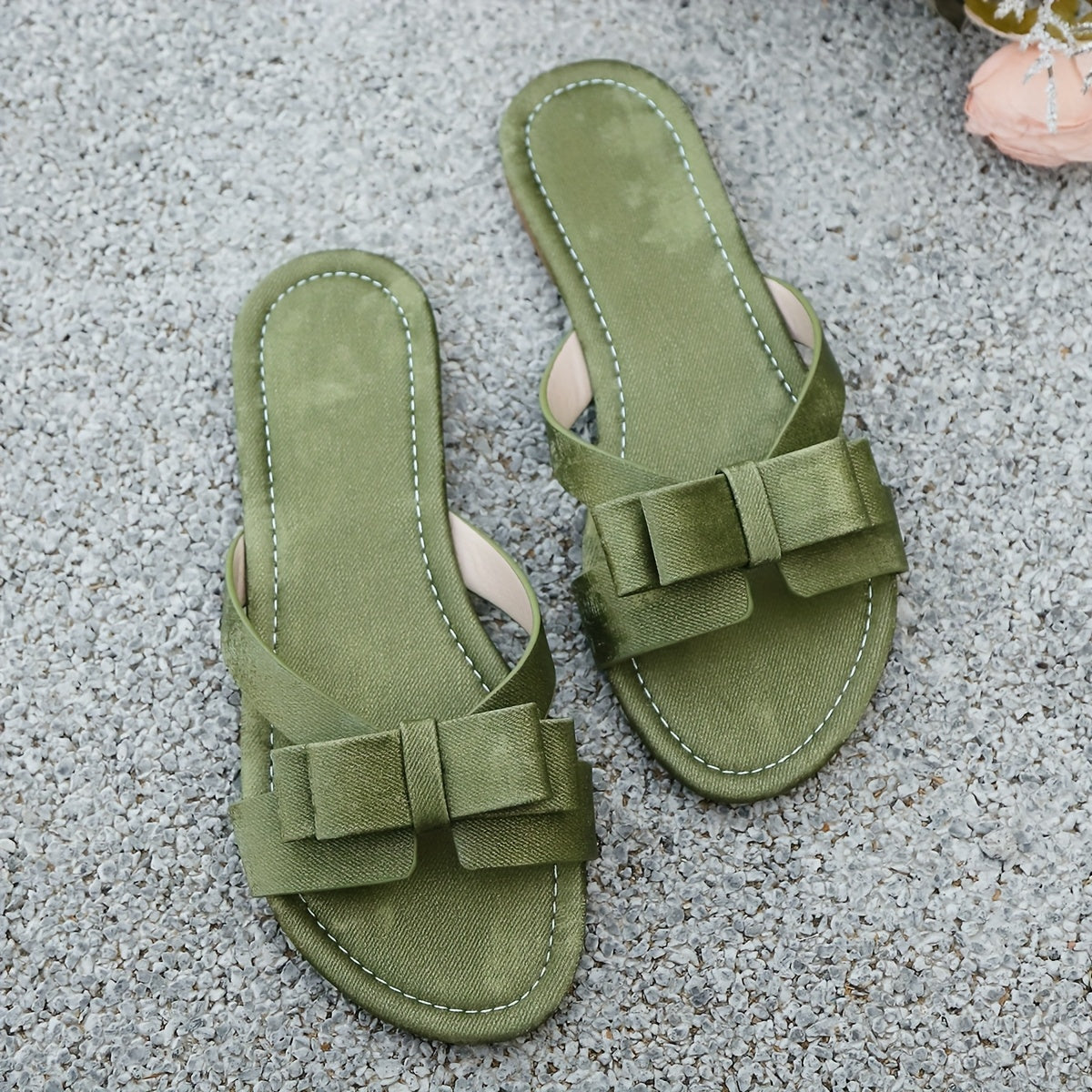 Damen Sandalen mit Schleife – Elegante Sommerschuhe für Freizeit und Gartenpartys