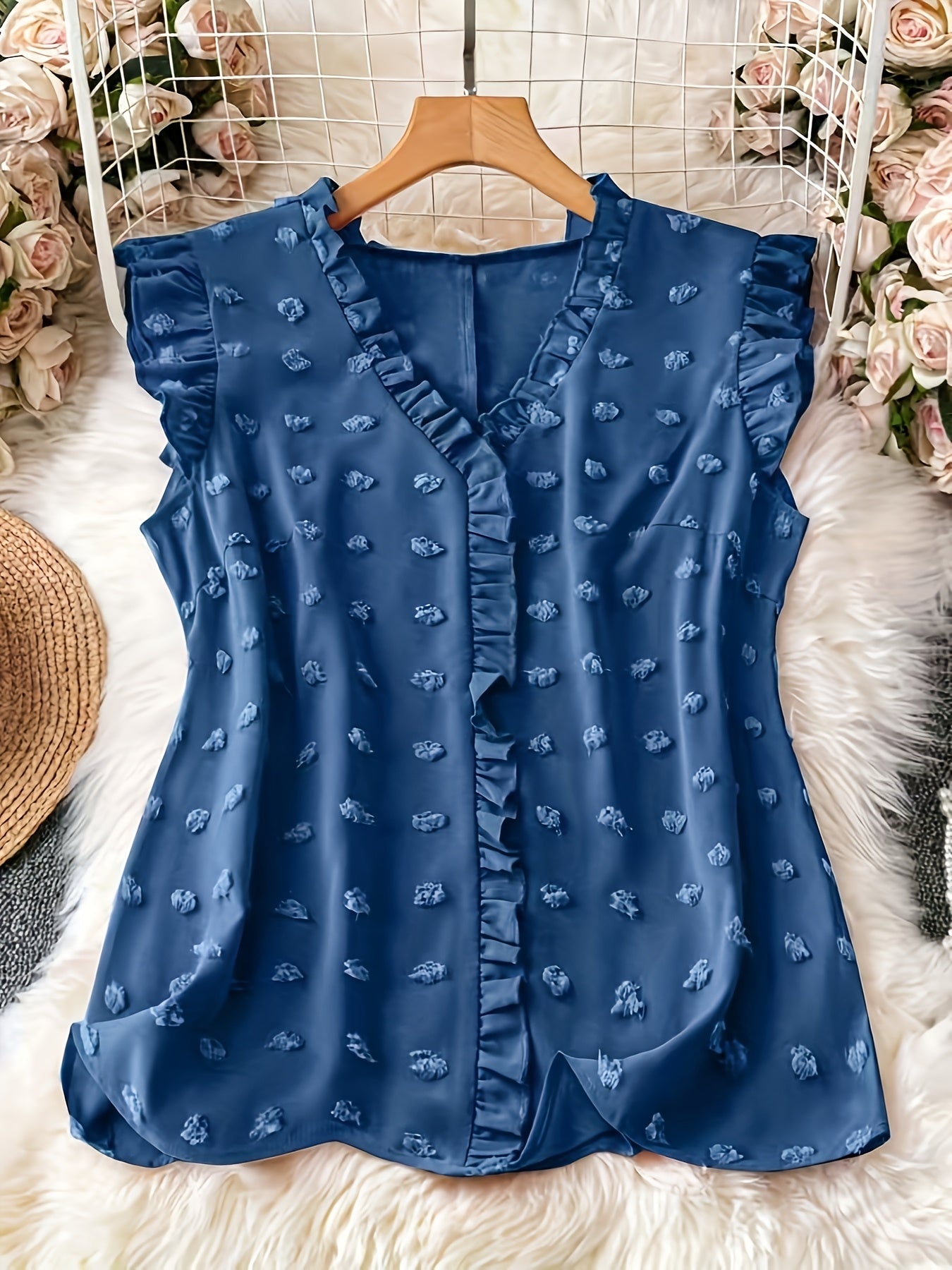 Damen Bluse Elegant mit Volants und Rüschenärmeln – Perfekt für Freizeit & Büro