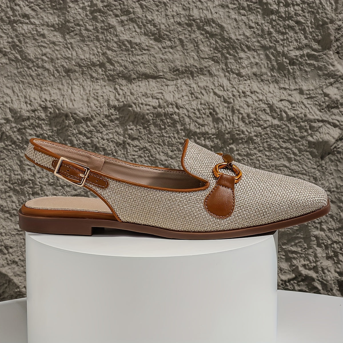Damen-Slingback-Loafer mit Schnalle – Eleganter Sommerschuh für Freizeit und Büro
