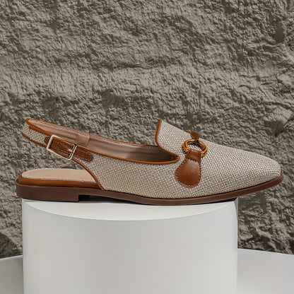 Damen-Slingback-Loafer mit Schnalle – Eleganter Sommerschuh für Freizeit und Büro
