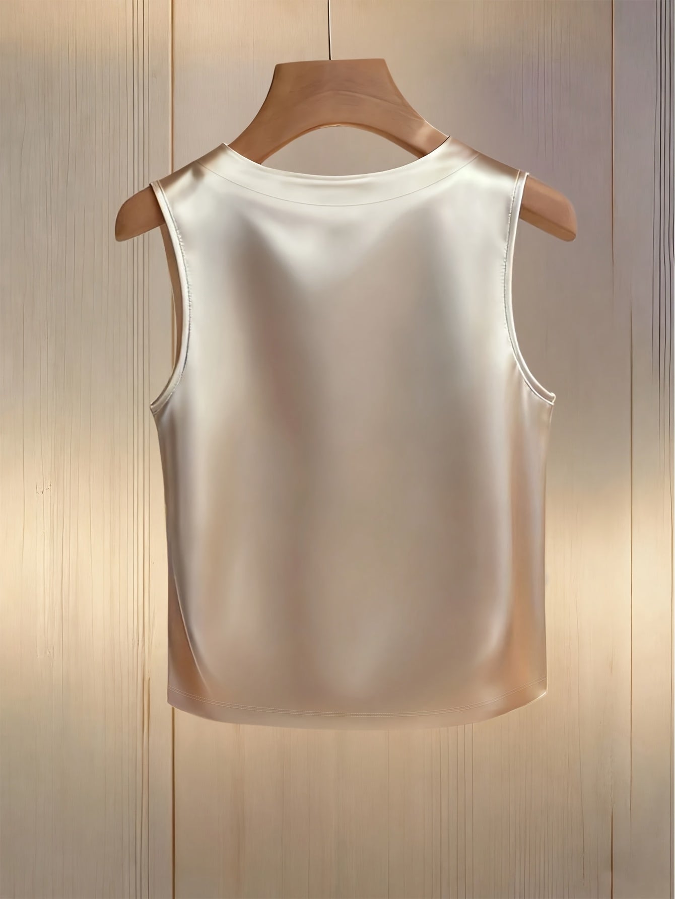 Damen Elegantes Ärmelloses Top mit Perlenverzierung am Ausschnitt – Stilvoll für festliche Anlässe und Abendmode