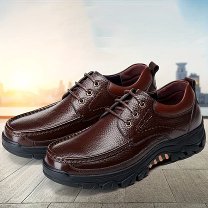 Herren Outdoor Freizeitschuhe mit rutschfester Sohle – Elegante Business-Leder Halbschuhe für Alltag und Büro