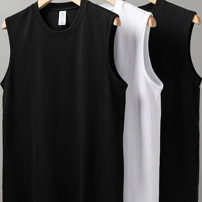 Herren Sportliches Ärmelloses Tanktop für Fitness und Training – 3er Pack