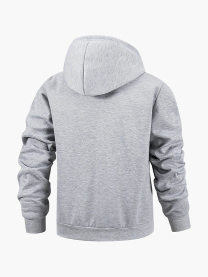 Herren Fleece Gefüttertes Hoodie Jogginganzug Set – Lässiger Style für Herbst & Winter