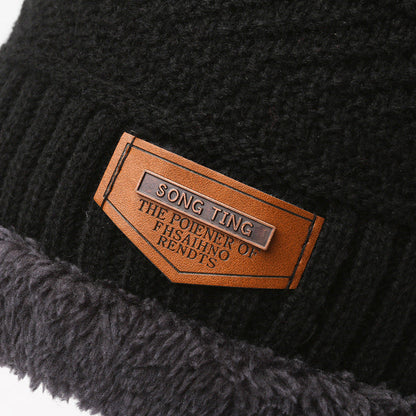 Winter Set Mütze Schal Handschuhe – Strickmütze Beanie Loop-Schal Sport Handschuhe warm gefüttert
