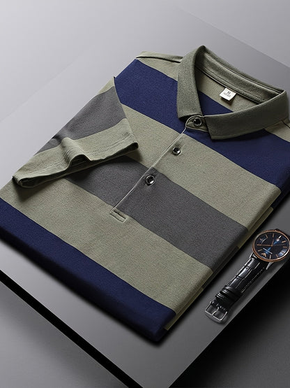 Herren Polohemd im modernen Streifen-Design – Stilvoll und Vielseitig für Freizeit und Business