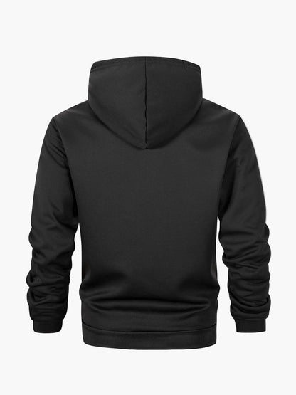 Herren Fleece Gefüttertes Hoodie Jogginganzug Set – Lässiger Style für Herbst & Winter