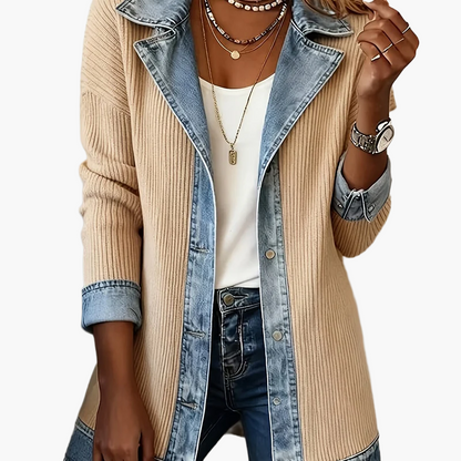 Damen Blazer im modernen Denim-Look – Eleganter Business & Casual Blazer für Alltag und Büro