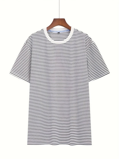 Herren T-Shirt mit klassischem, gestreiftem Design – Kurzarm, zeitloser Stil für Alltag und Freizeit