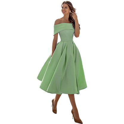 Elegantes Damen-Off-Shoulder-Abendkleid im klassischen Design