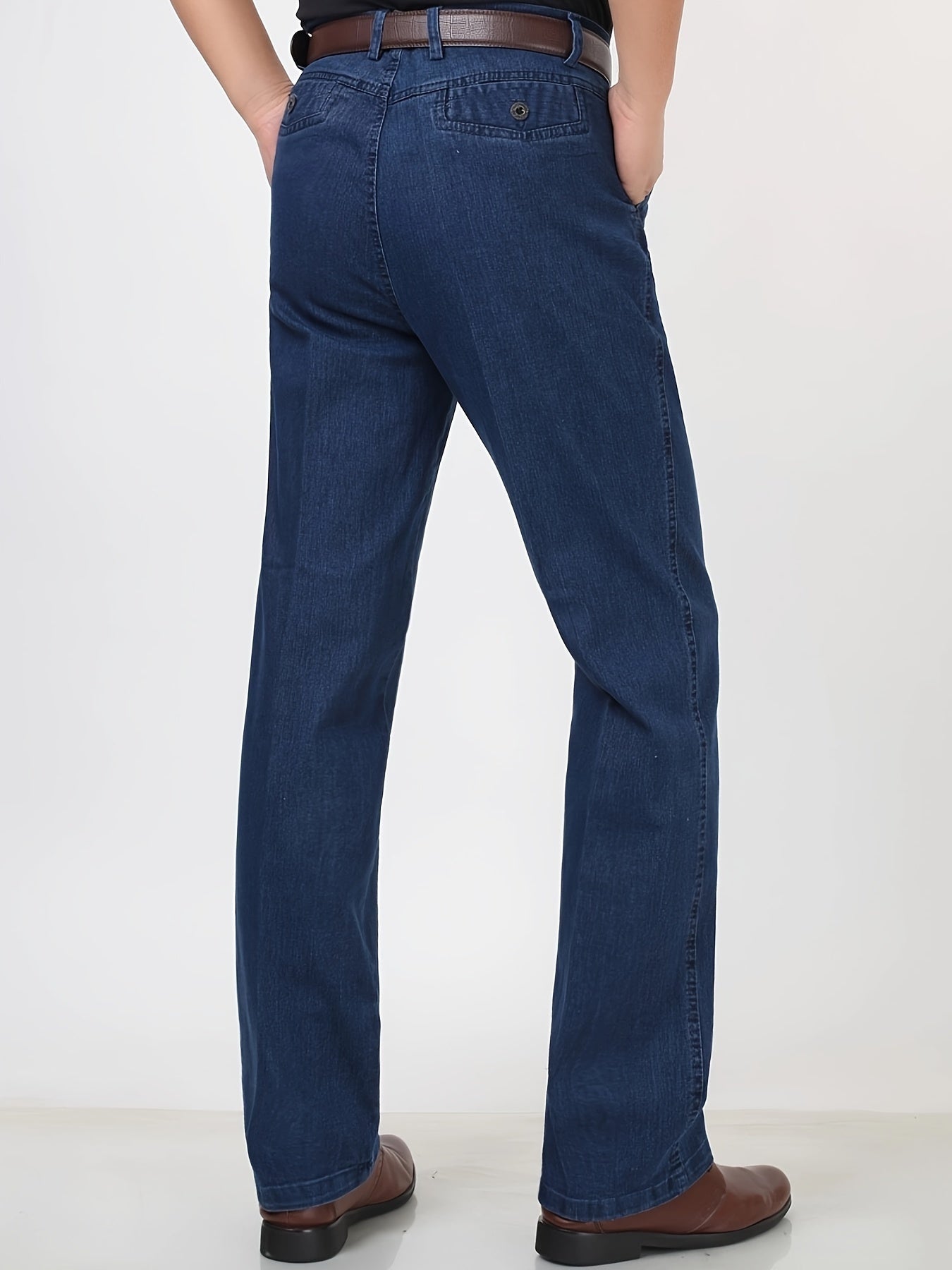 Herren Business Casual Gerade Jeanshose – Komfortabler Schnitt für Alltag & Büro