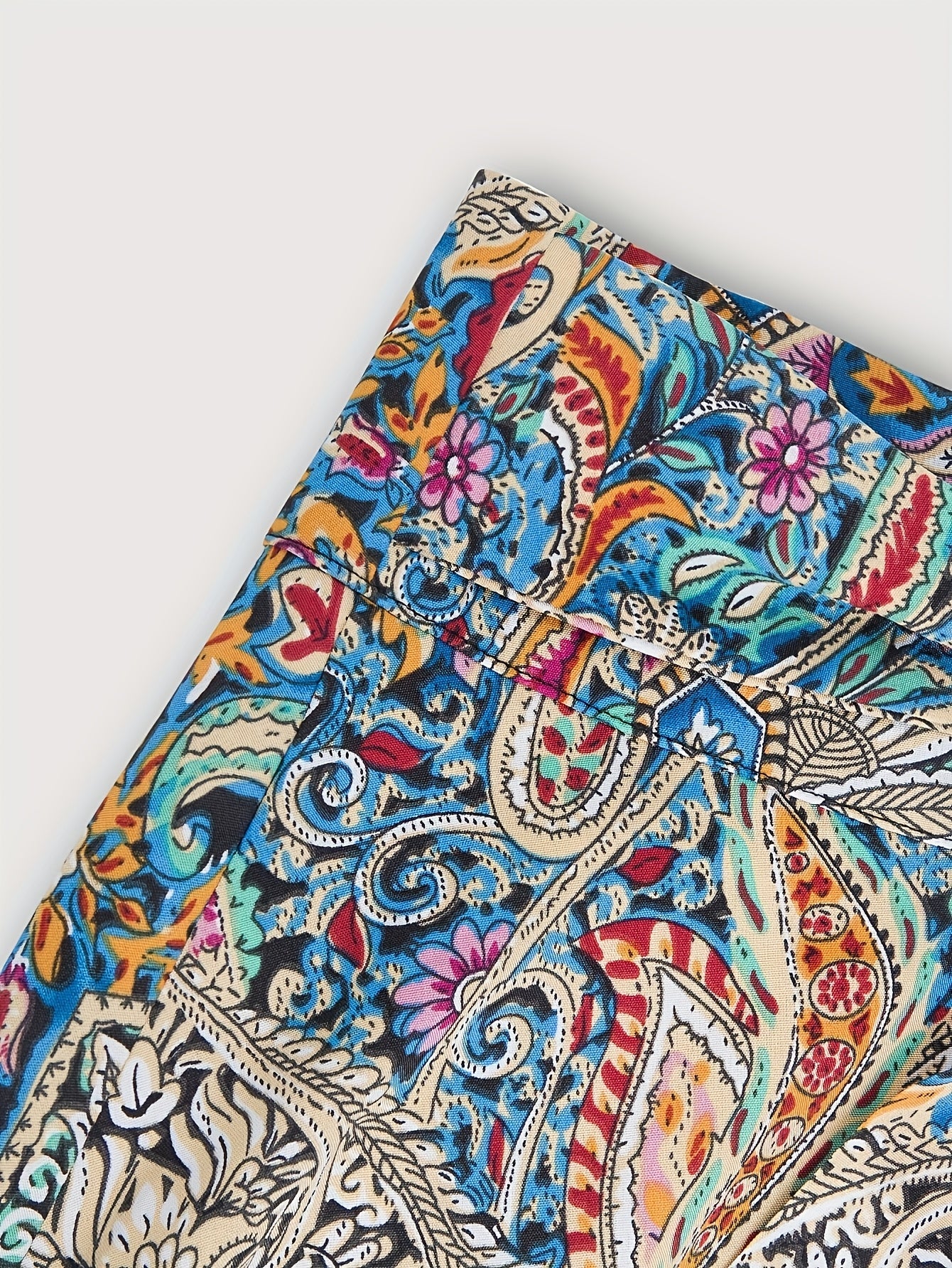 Damen Sommer Midikleid Elegant mit Paisley-Muster und Schleife – Perfekt für den Marktbesuch oder Urlaub