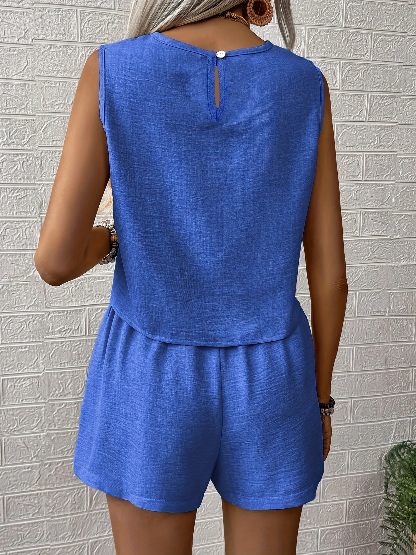 Damen Eleganter Sommer Jumpsuit ärmellos – Perfekt für Freizeit & Urlaub