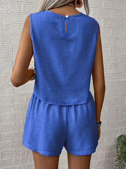 Damen Eleganter Sommer Jumpsuit ärmellos – Perfekt für Freizeit & Urlaub