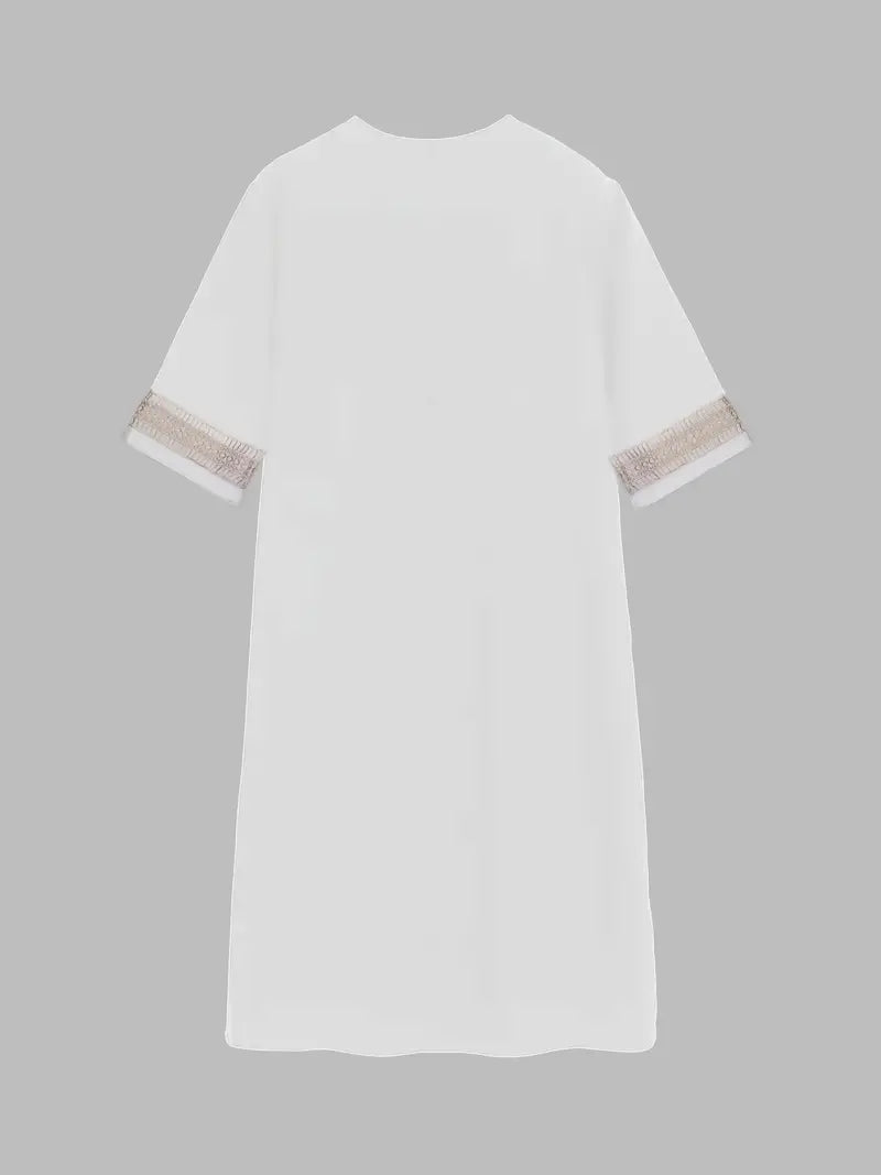 Damen Sommerkleid mit Häkeldetails – Eleganter Freizeitstil für warme Tage