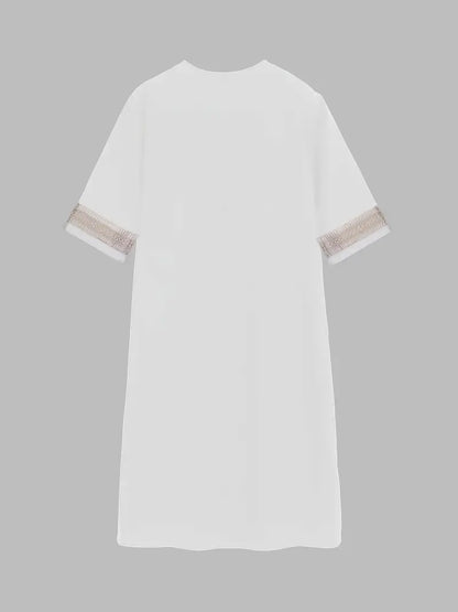 Damen Sommerkleid mit Häkeldetails – Eleganter Freizeitstil für warme Tage