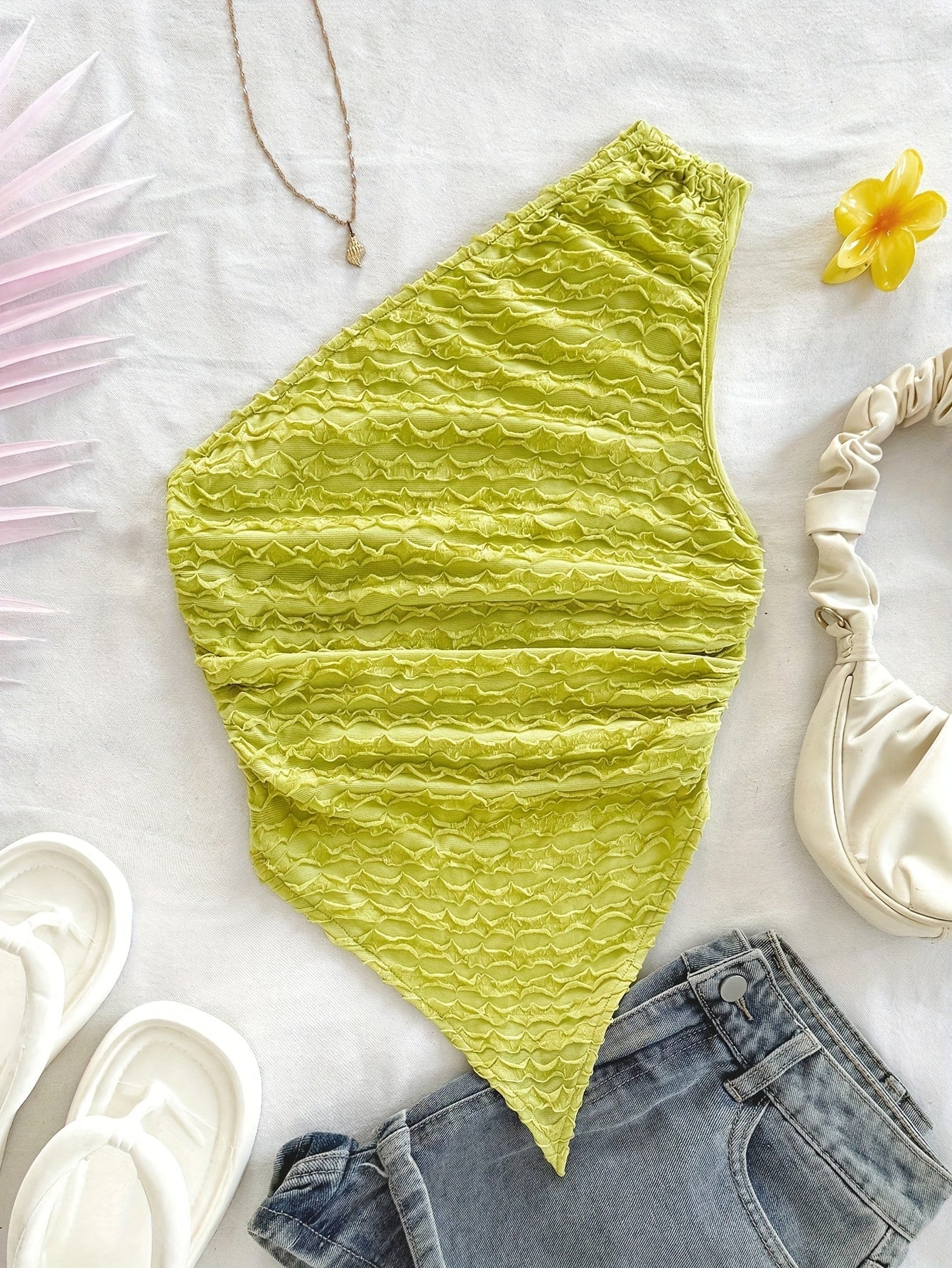 Damen Asymmetrisches Freizeit-Top mit Blumenmuster – Elegantes Sommer Oberteil für Alltag & Urlaub
